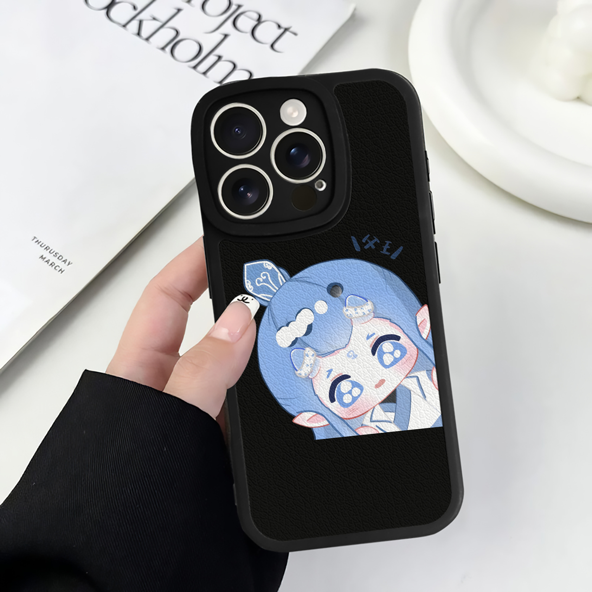 （画像用） Ne Zha 2 ナタ 魔童の大暴れ 【iPhone 16シリーズ対応】シリコンスマホケース（レザー調） 材質：シリコン
